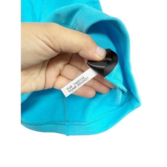 Boston Proper Airy Blue Sleeveless Chic Zipper White Trim Tank Halter Top M - Picture 5 of 9